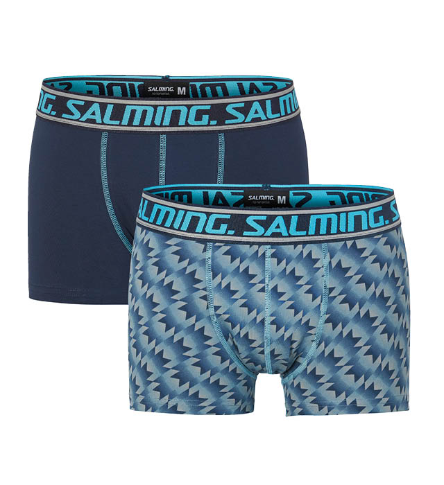 Spine 2-pack boxer, Blauw/Printed